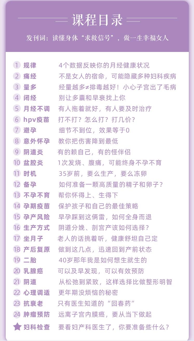 协和张羽的女性健康管理课